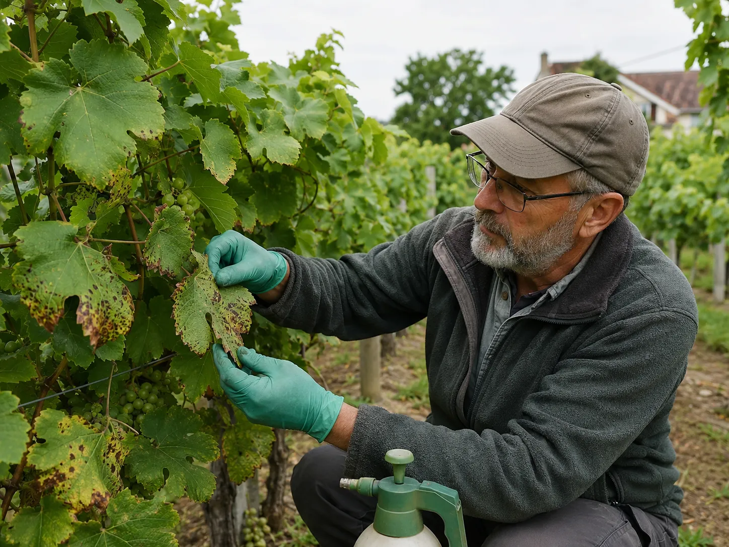 Pastebėjus antraknozės požymius, pirmiausia verta pašalinti stipriai pažeistus lapus, ūglių dalis ar sergančias kekes