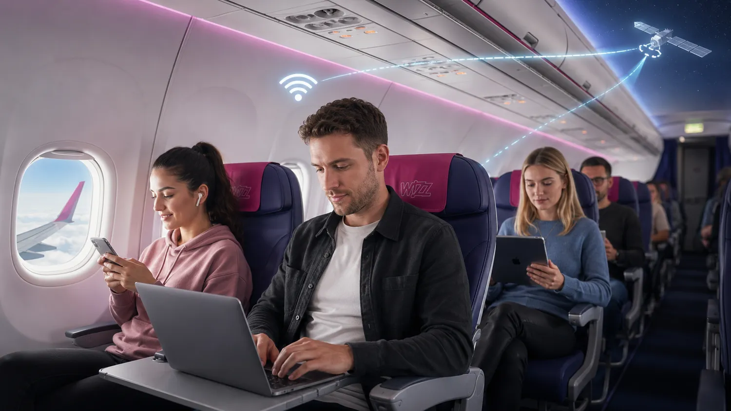 Wizz Air lėktuvuose bus Starlink internetas