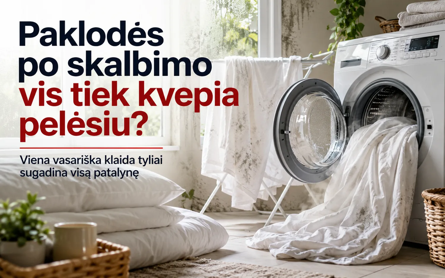 Paklodės po skalbimo vis tiek kvepia pelėsiu?