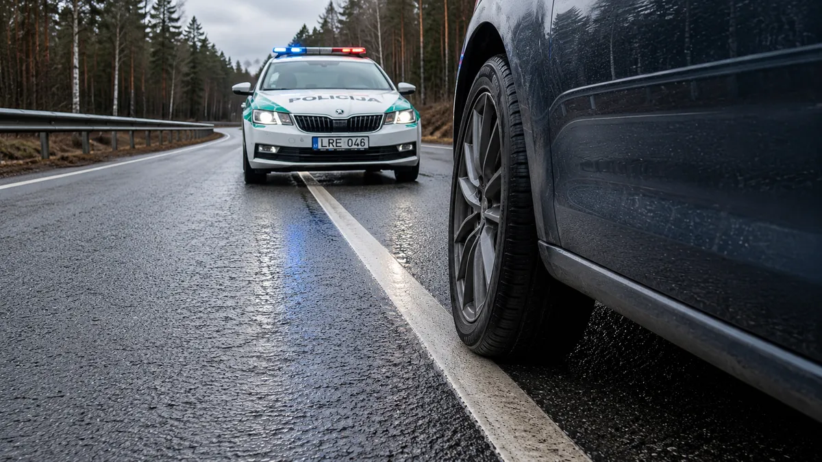 Teisių atėmimas už ištisinės linijos kirtimą