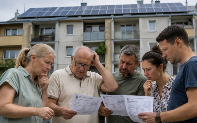 Saulės elektrinė ant daugiabučio stogo