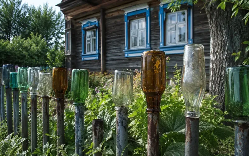 Kam reikalingi buteliai ant stulpų