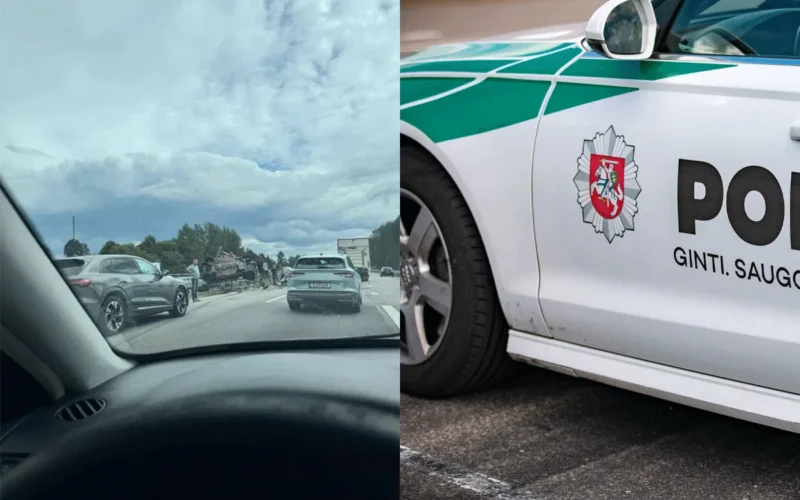 Siaubinga avarija A1, šalia Kauno