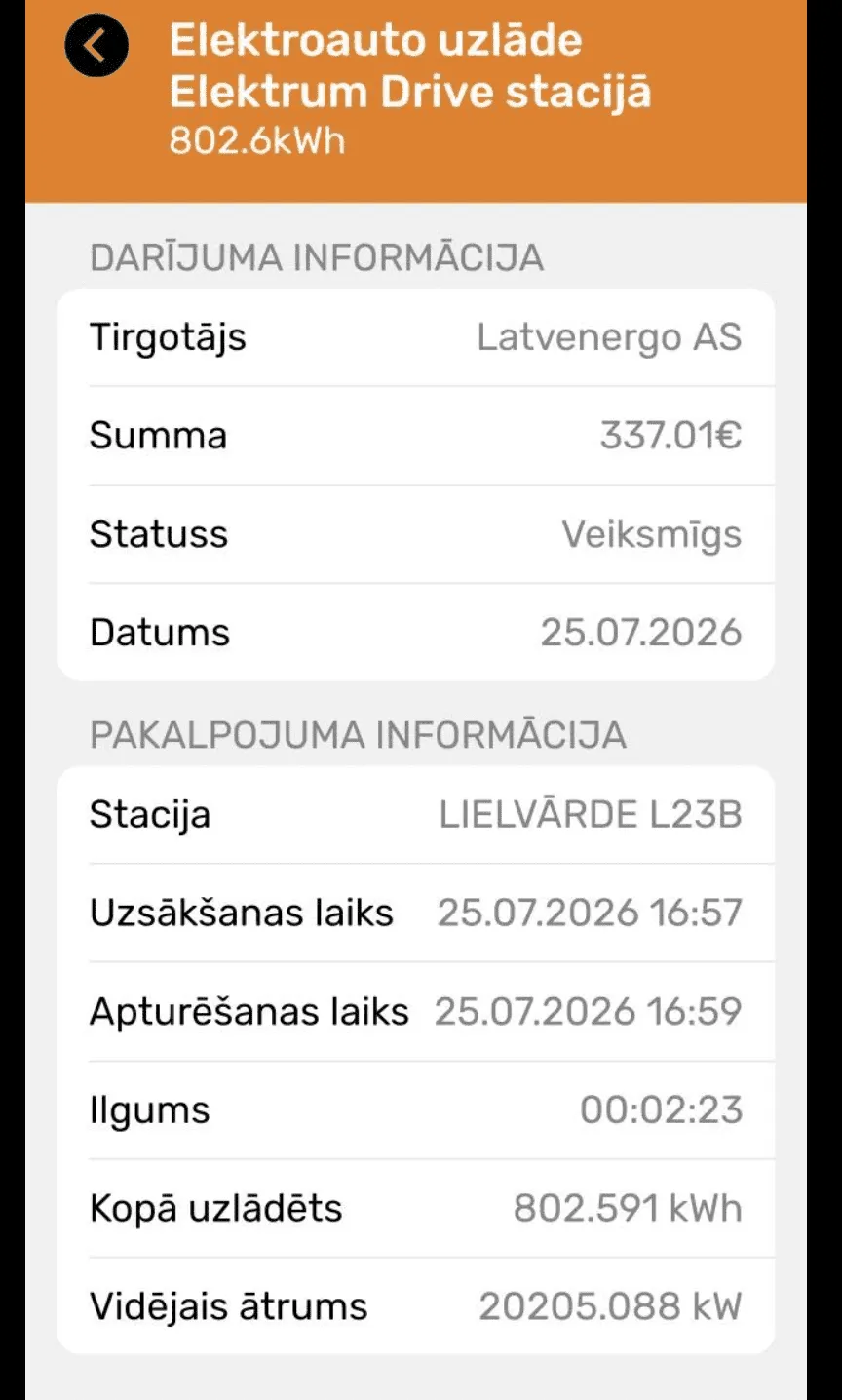 Pasakiška suma už įkrovimą