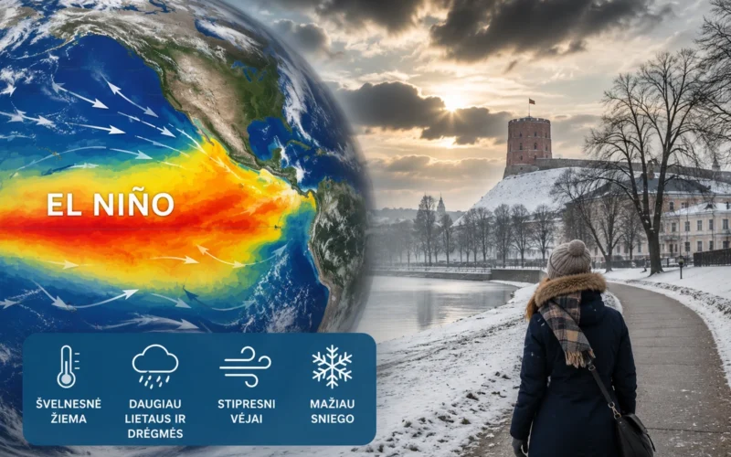El Ninjo var mainīt arī Lietuvas laikapstākļus: kāpēc ziema var būt pavisam citāda, nekā mēs gaidām