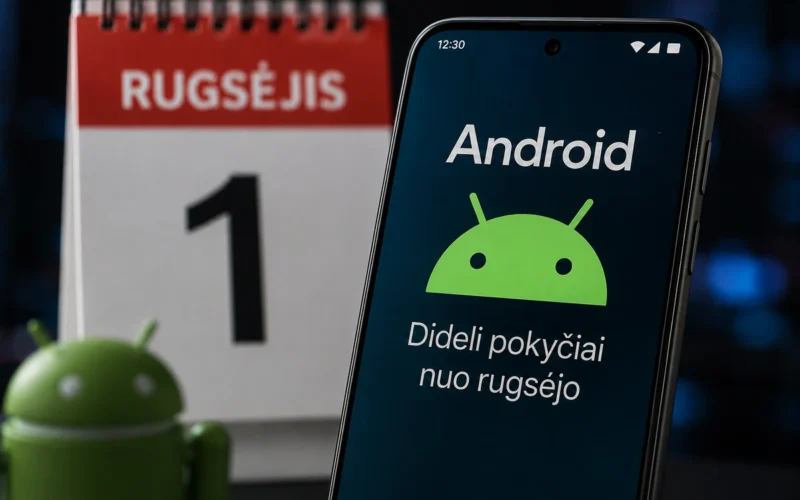 Android pokyčiai nuo rugsėjo