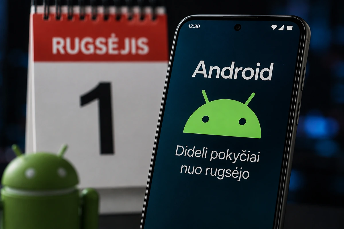 Android pokyčiai nuo rugsėjo