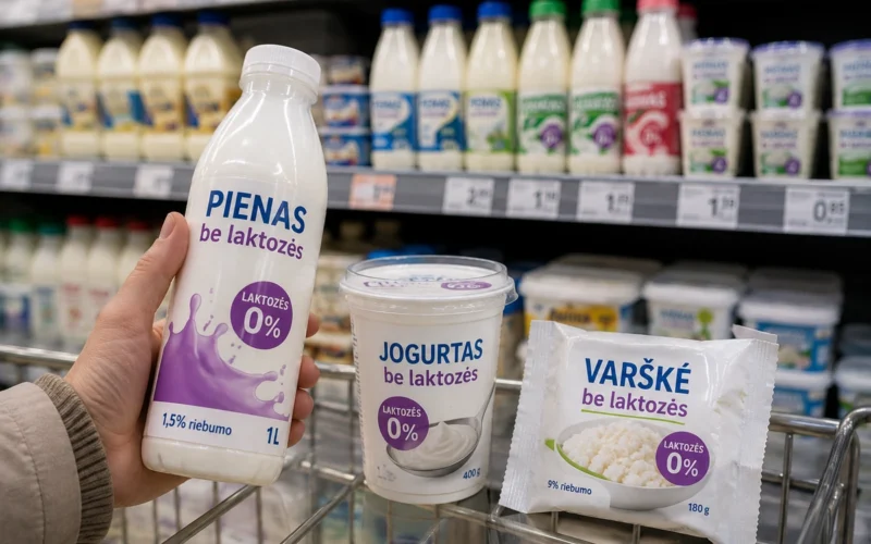 Pieno produktai be laktozės