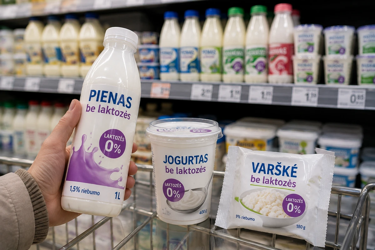 Pieno produktai be laktozės