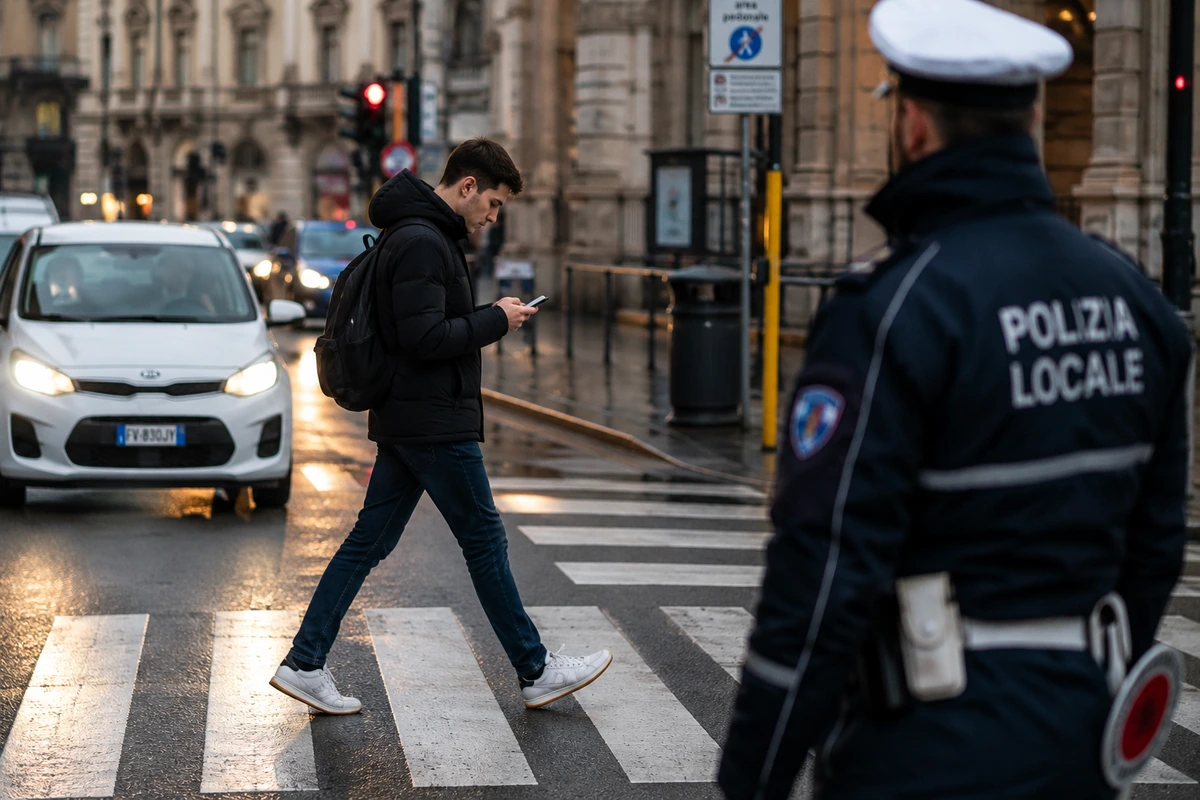 Gājāt pāri gājēju pārejai, ieurbuši acis telefonā? Itālijā par to gatavo 75 eiro sodu, bet Lietuvā tas jau sen ir aizliegts