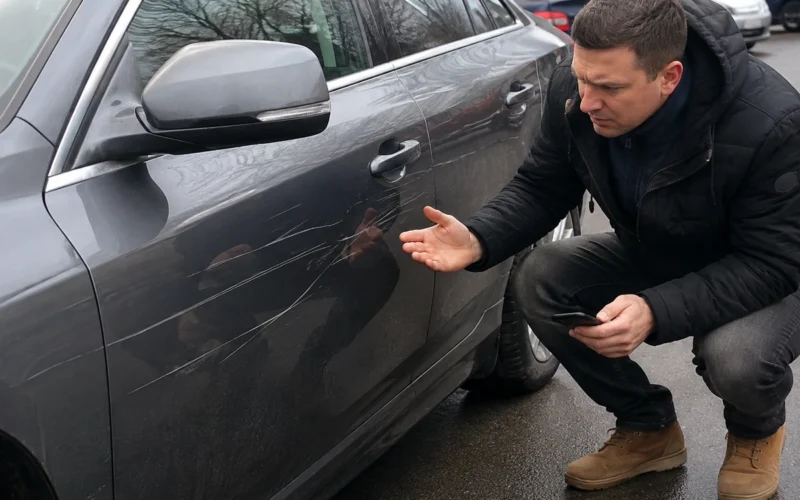 Subraižytos automobilio durelės