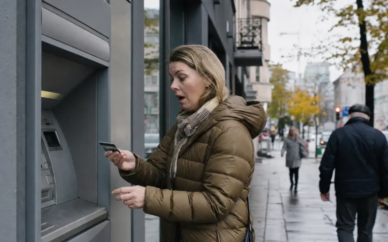 Prie bankomato žmogus pamato ne tą sumą, kurios tikėjosi: kodėl bankas neleidžia pasiimti daugiau pigų?