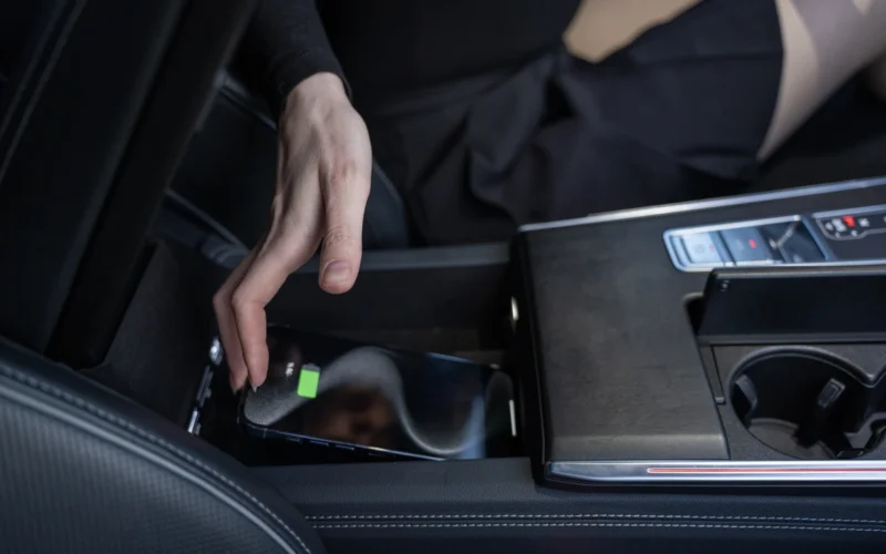 Telefono įkrovimas automobilyje