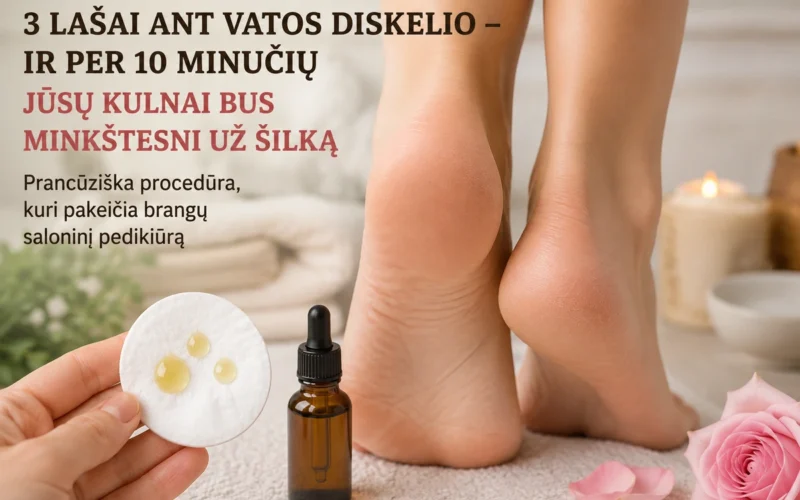 3 lašai ant vatos diskelio – ir per 10 minučių jūsų kulnai bus minkštesni už šilką