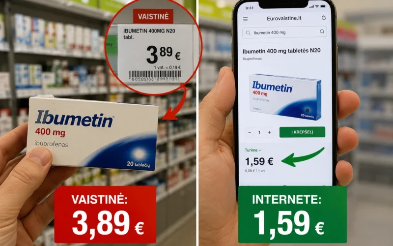 Užėjau į vaistinę nusipirkti paprasto „Ibumetin“