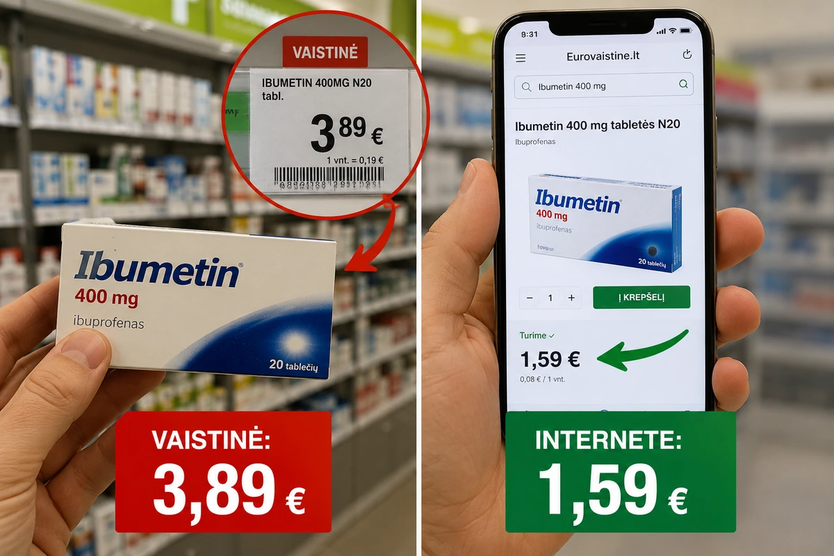 Užėjau į vaistinę nusipirkti paprasto „Ibumetin“