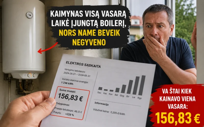 Kiek elektros "sudegino" boileris?