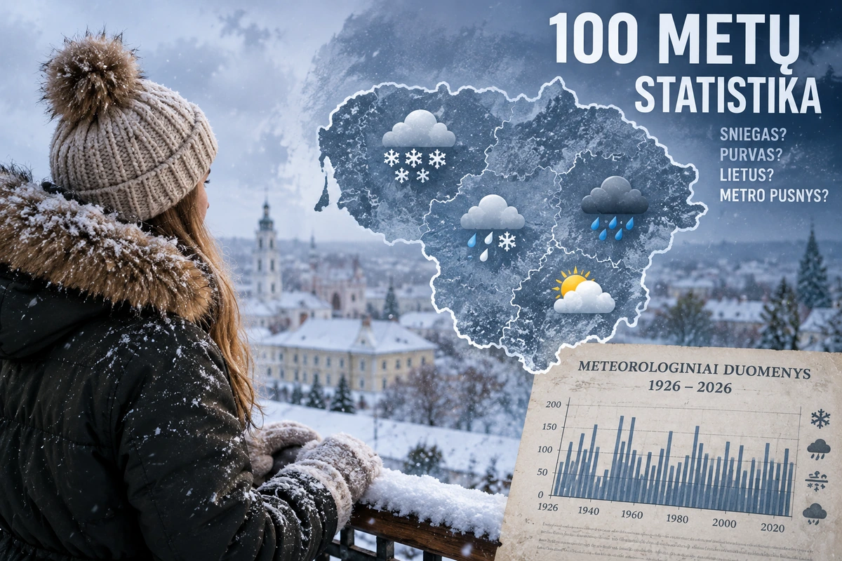100 metų statistika rodo, ar Lietuvai gresia intensyvus sniegas šią žiemą