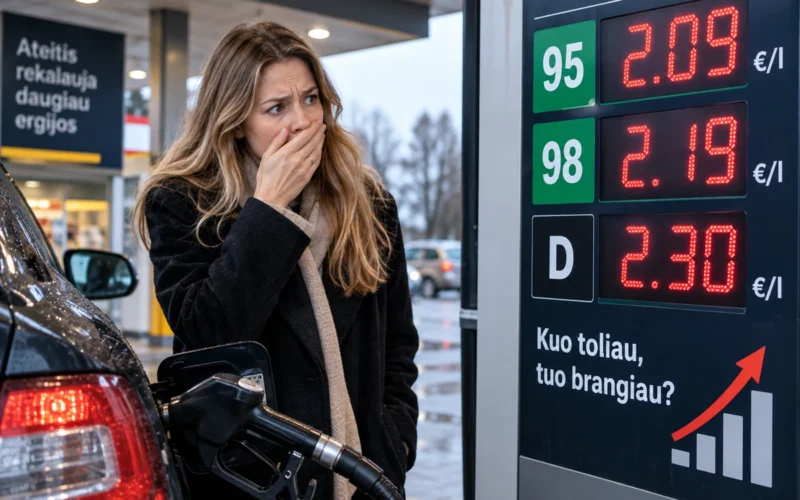 Degvielas cenas sasniegušas „kosmosu“. Dīzeļdegviela jau maksā 2,30 eiro par litru, bet benzīns jau pārsniedzis 2,00 eiro robežu. Ziemā to izjutīsim arī pārtikas cenās