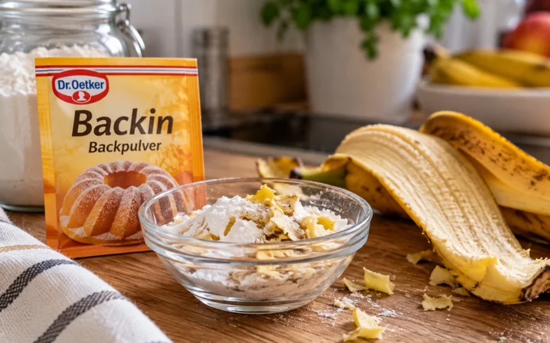 Kepimo milteliai su banano žievele