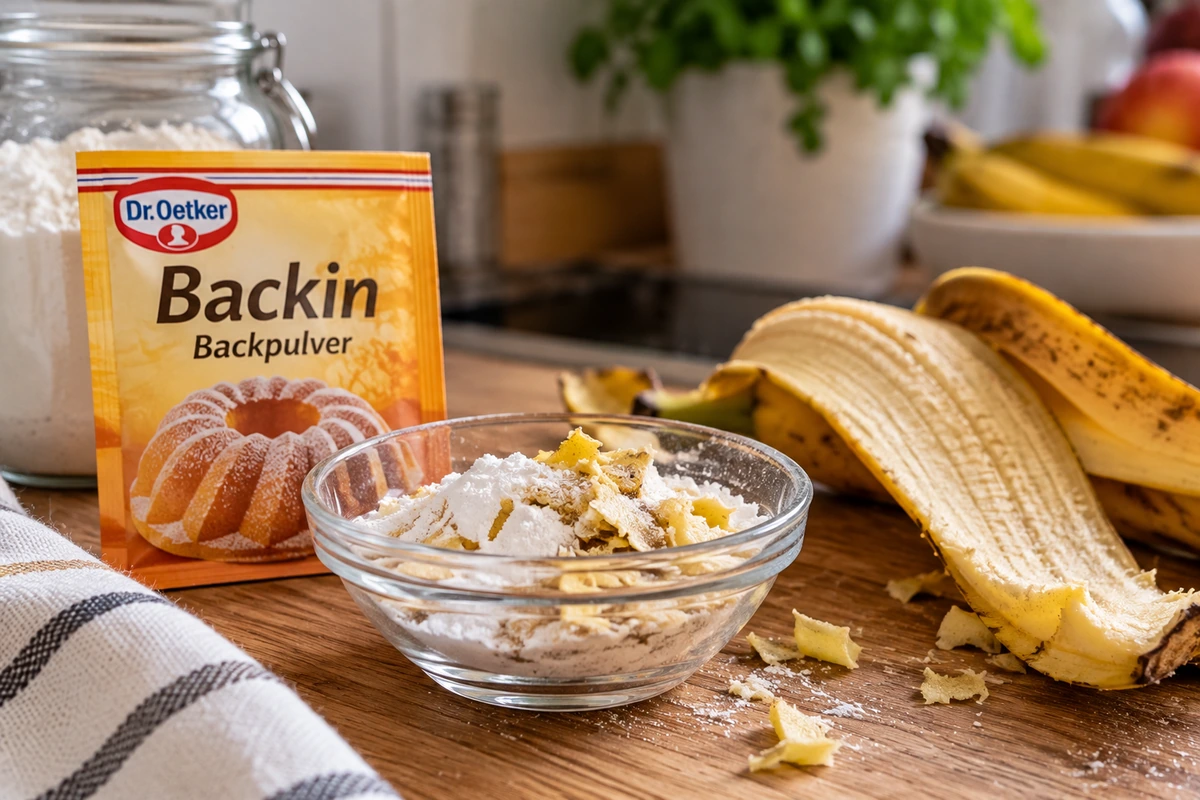 Kepimo milteliai su banano žievele