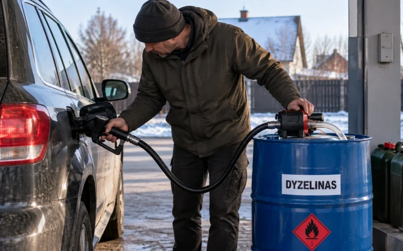 Dyzelinas statinėse namuose