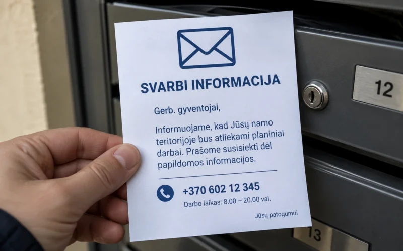 Lapelis pašto dėžutėje