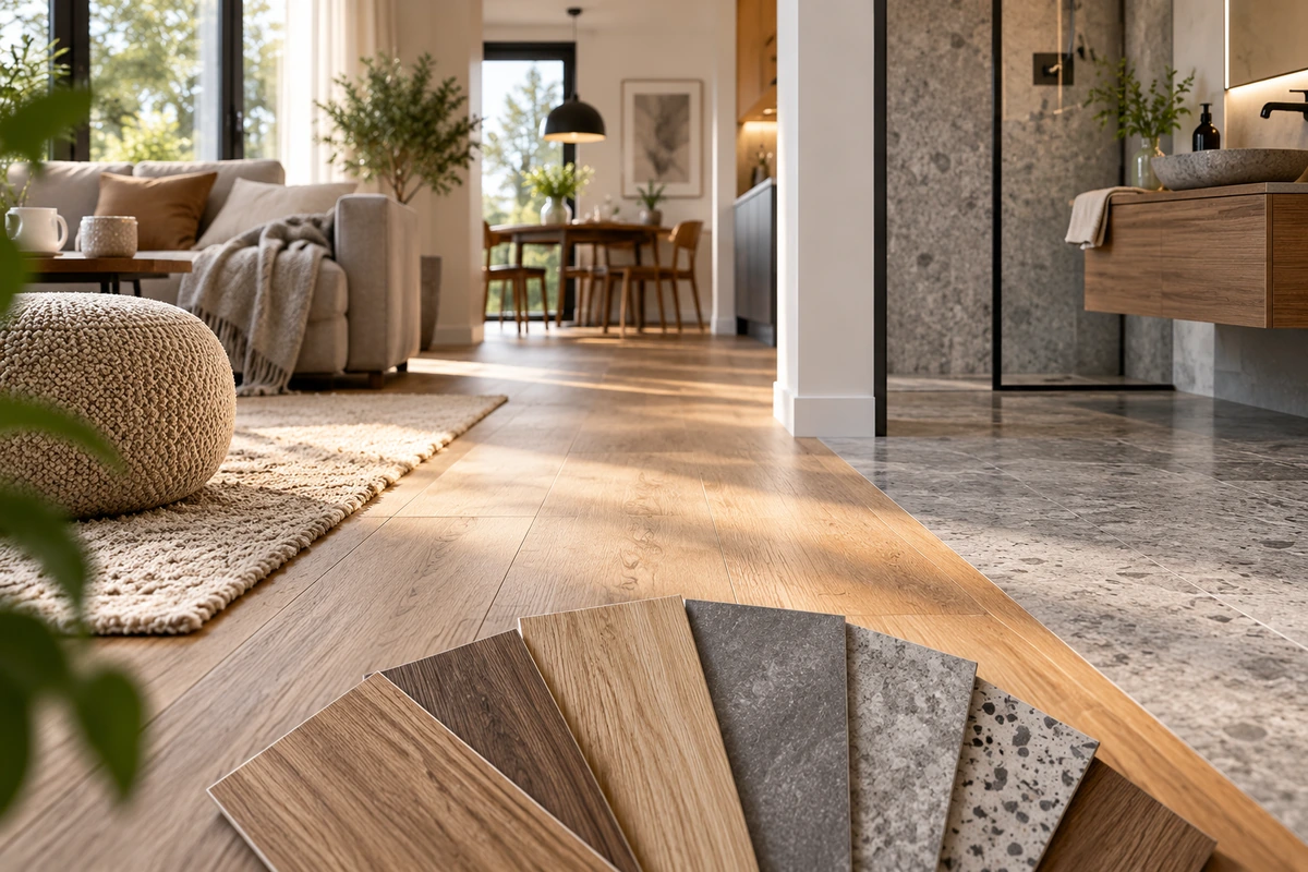 Kodėl vinilas daugeliui tampa kompromisu tarp plytelių ir laminato