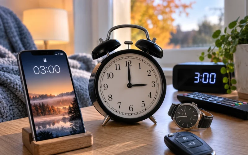 Spalio 25-osios rytą telefonas rodys kitą laiką