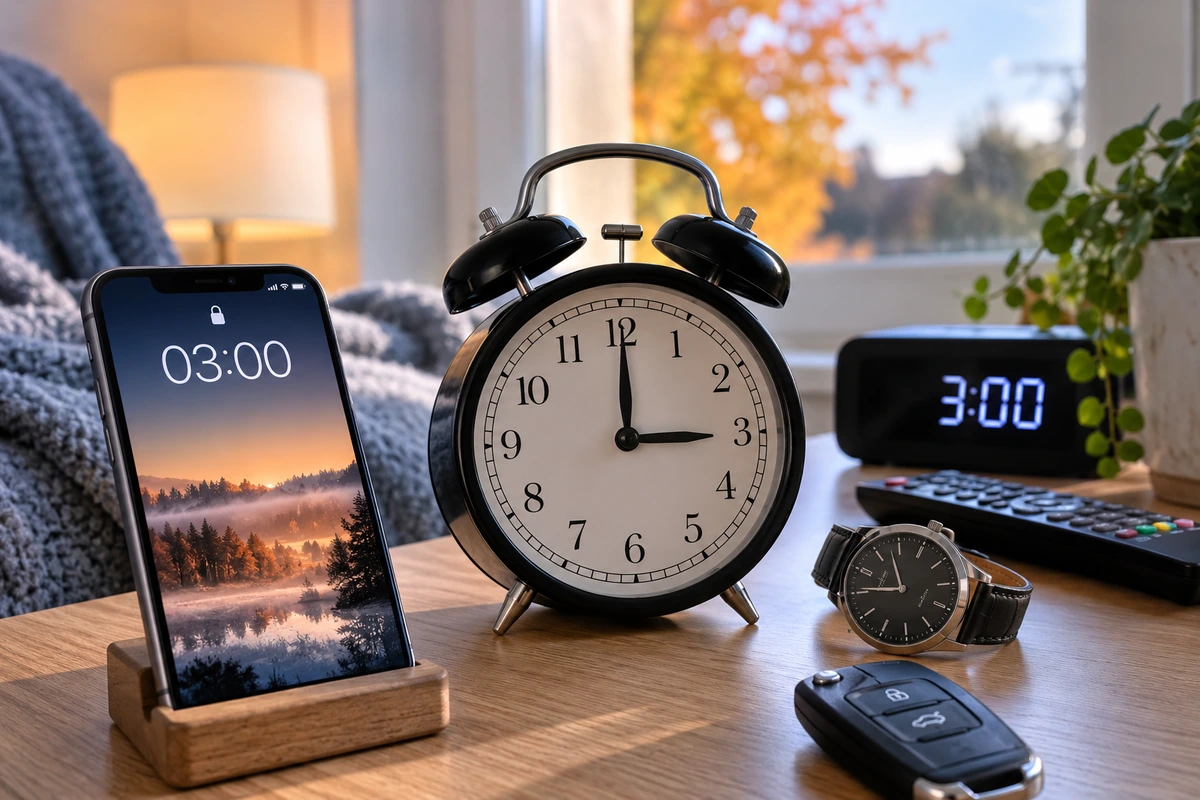 Spalio 25-osios rytą telefonas rodys kitą laiką