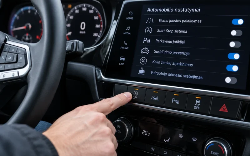 Funkcijų išjungimas automobilyje