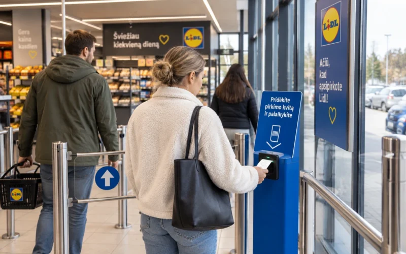 „Lidl“ pircēji sašutuši: samaksā pašapkalpošanās kasē, bet no veikala vēl jā“izlūdzas”