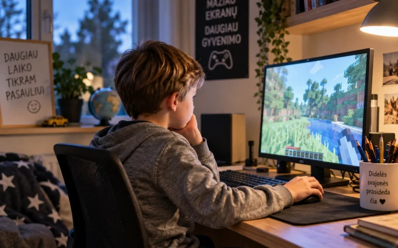 Bērns sēž pie ekrāna „tikai pusstundu“? Vienkāršais 20-20-20 noteikums var pasargāt acis no kļūdas, ko pieļauj gandrīz visi vecāki
