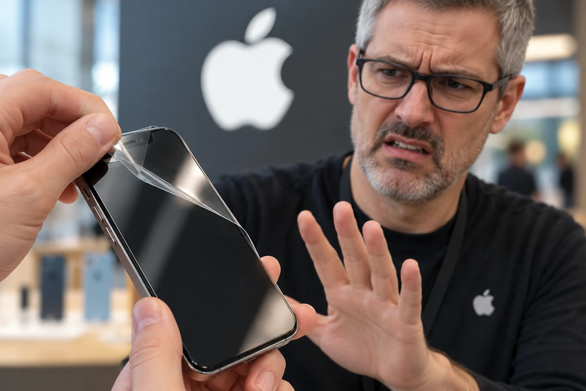 „Apple“ inženieris pateica to, ko daudzi „iPhone“ īpašnieki negribēs dzirdēt: ekrāna aizsargplēve viņam uzdzen šausmas