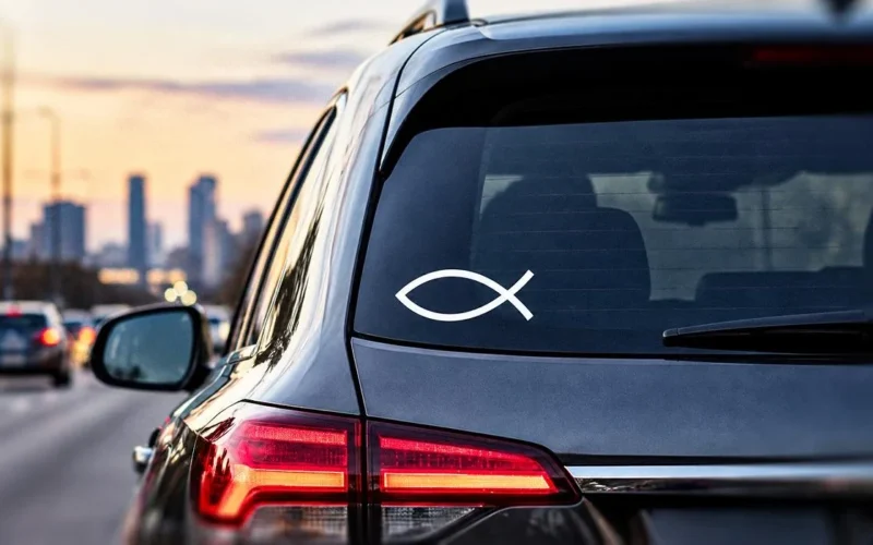 "Žuvies" ženklas ant automobilio