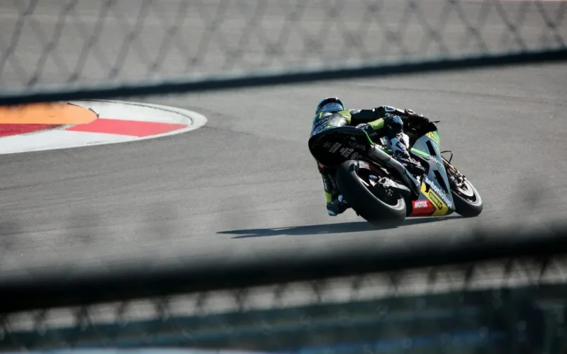 motorcycle racer on track