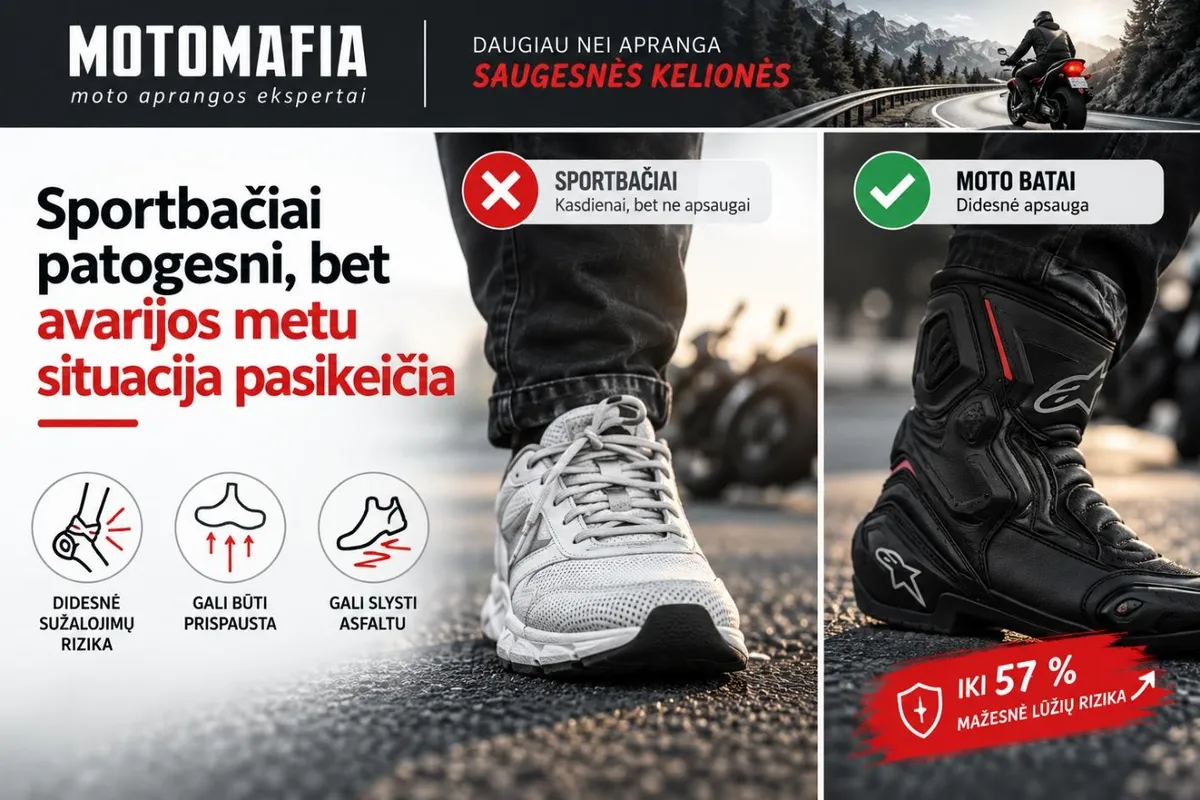 Moto batai internetu: dydžio (pa)klaida gali paaiškėti tik atsisėdus ant motociklo