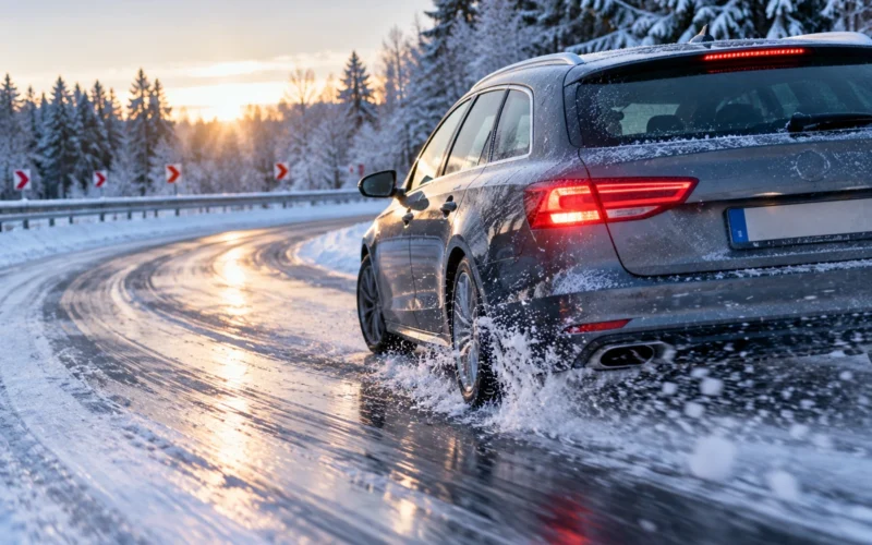 Automobilis staiga pradėjo slysti