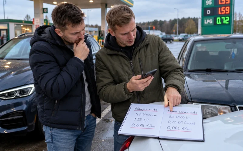 Naujas automobilis turi vieną labai brangią išlaidą, kurios degalinėje nesimato