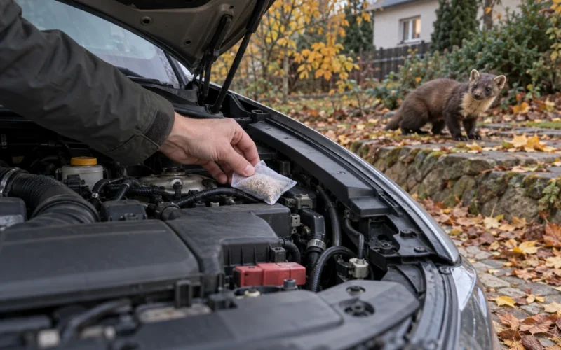 Kiaunės po automobilio dangčiu