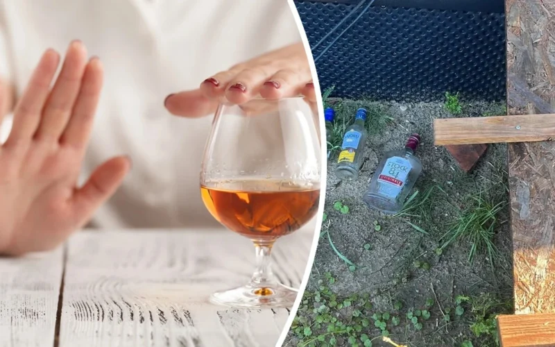 Prie namo durų – alkoholio buteliai