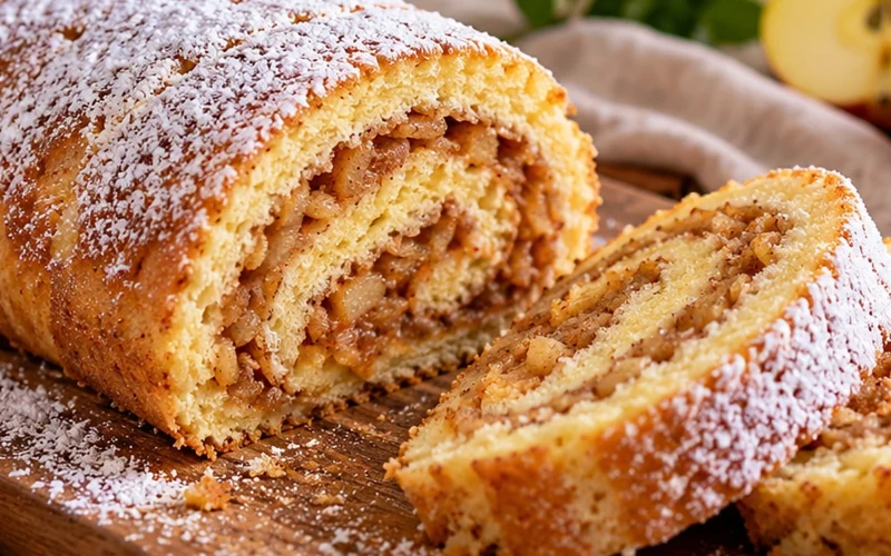 Tarkuoti obuoliai ir puri tešla