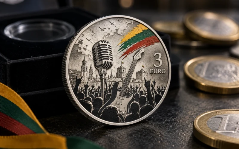 Kitąmet pasirodys 3 eurų moneta