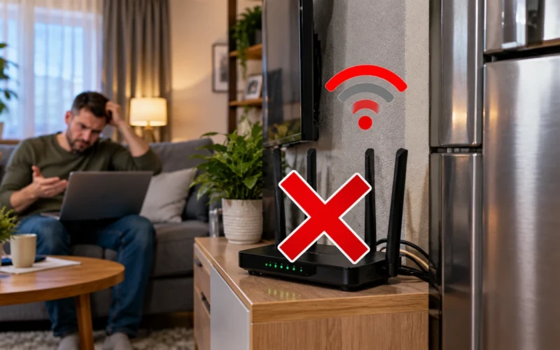 Netinkama Wifi maršrutizatoriaus vieta