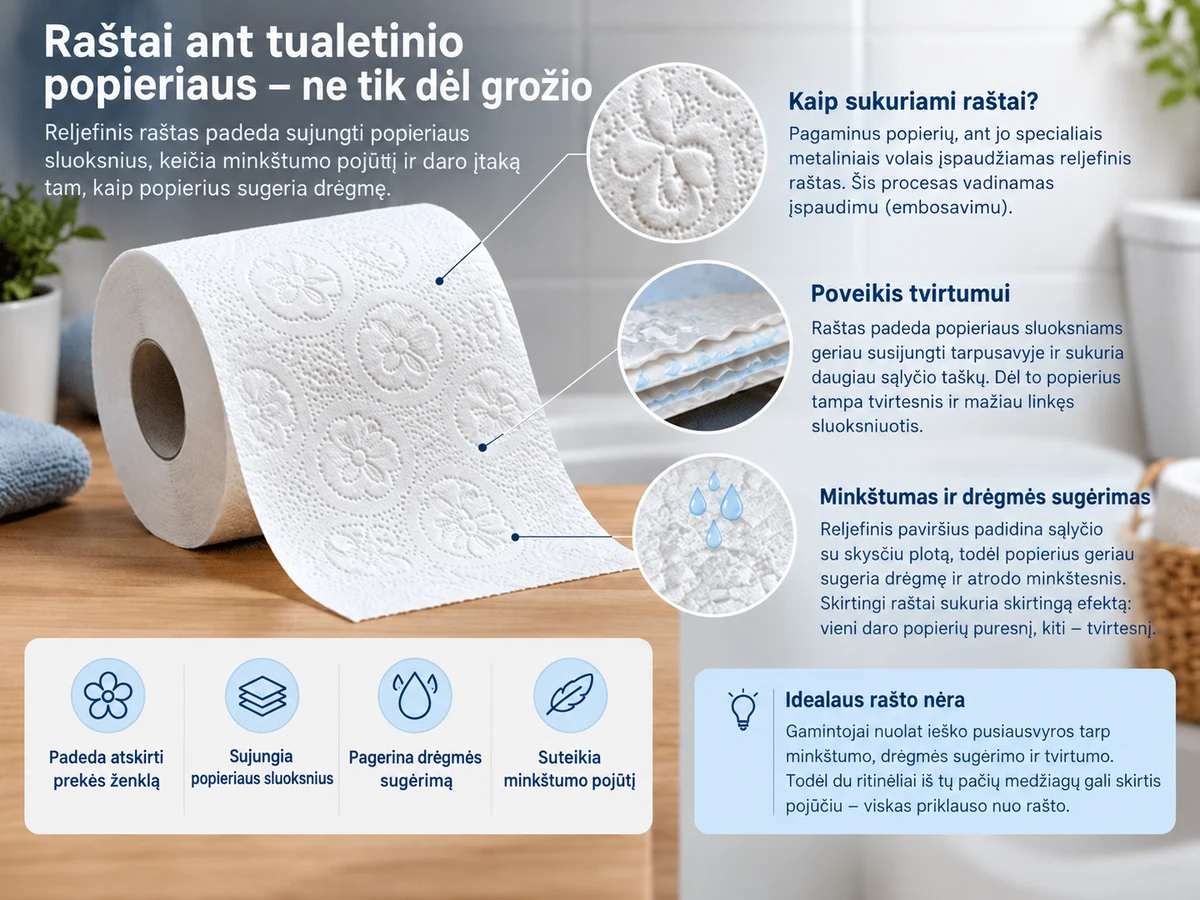Raštai ant tualetinio popieriaus