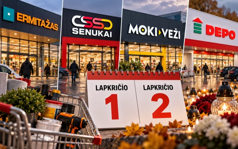 Kaip dirbs ne maisto prekių parduotuvės
