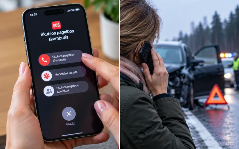 Telefone slypi SOS funkcija