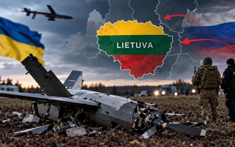Sudužęs dronas Lietuvos teritorijoje