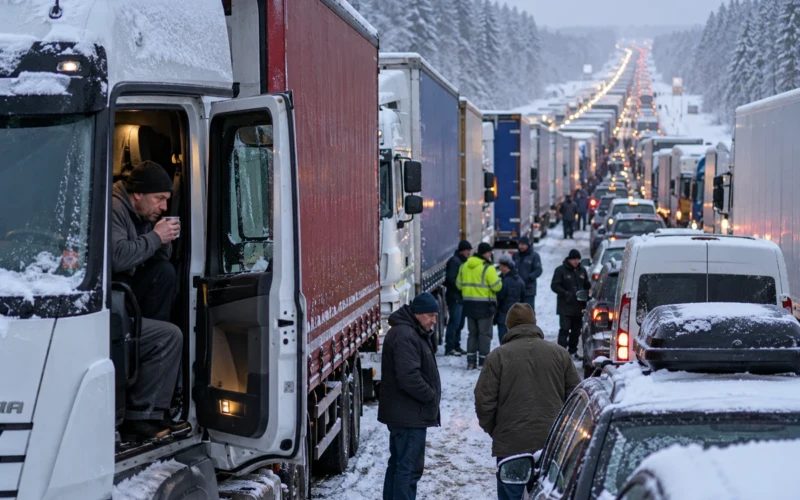 Kamštis, kuris tęsėsi 12 dienų