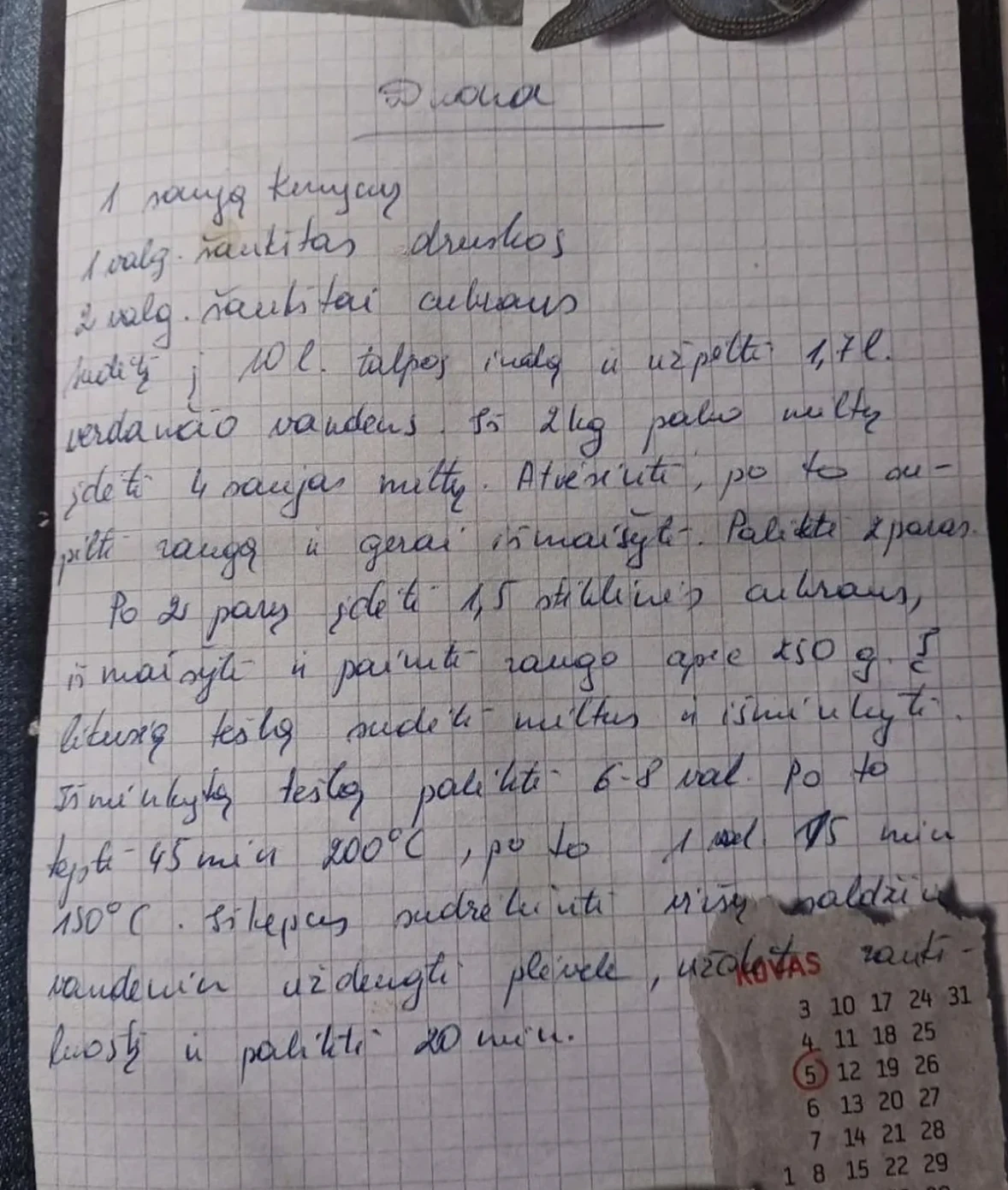 Receptas iš 1995 metų